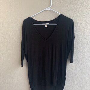 Express one Eleven Women's Top Size Extra Small Black Long Sleeve Shirt